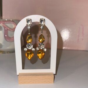 Elegant Gold and Silver Drop Earrings